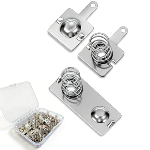 Zijipjy 12 Pairs AA Battery Spring Replacement Kit, Nickel Plated Contact Plates & Conversion Springs for Remote, Toy, Clock, Charger (12x12mm & 12x26.5mm)