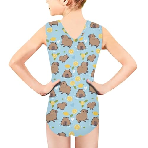 Image of Girls Swimsuit 3-14Y One Piece Swimwear Sleeveless Girls Bathing Suit