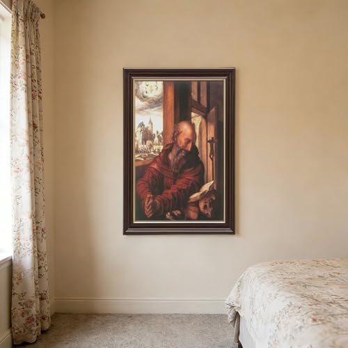 Impression sur toile Jan Van Hemessen Saint Jérôme, tableau haut de gamme - 3