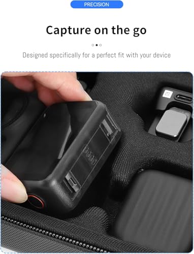 Image of M.G.R.J Portable Carrying Compact Case Cover for DJI Osmo Nano Vlogging Camera with Anti-Water Splash, Anti-Shock & Water-Proof Feature's (Hard|EVA|Black)