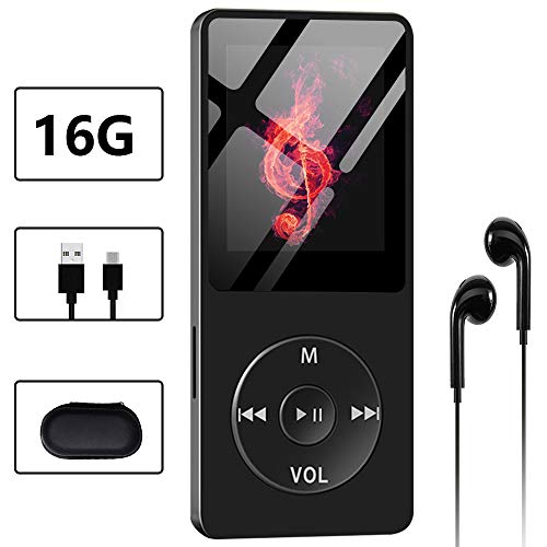 Wodgreat Portable MP3 Player 16 GB Hi-Fi Lossless Sound MP3/MP4 Music Player, Exp