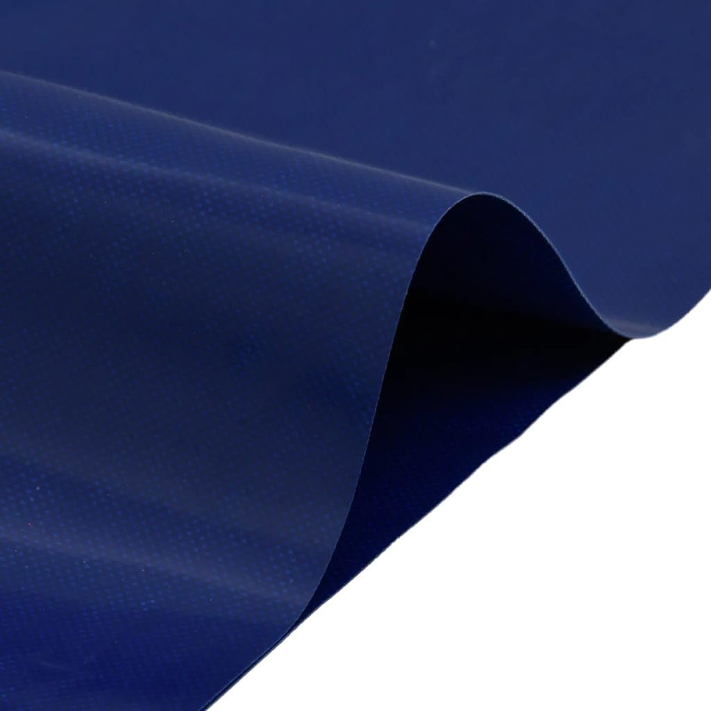 Abdeckplane Blau 1,5 x 10 m Canvas mit PVC Beschichtung 650 g m² wasserfest reißfest UV und schimmelbeständig für Garten Pool Auto Fahrrad Anhänger Boot Camping