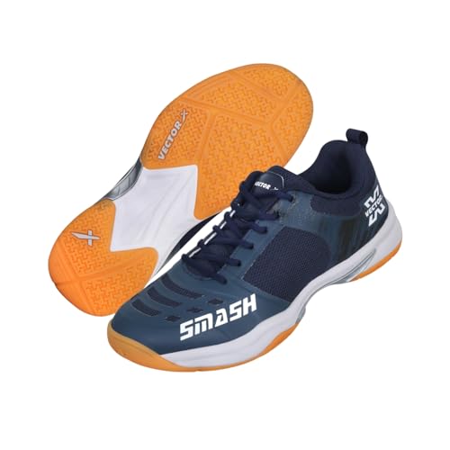 Image of Vector X Smash Men's Badminton Court Shoe - Breathable Mesh & PU Upper, EVA‑Phylon Cushioning & Non‑Marking Rubber Sole