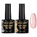 Produktbild VOXURY UV LED Gellack Gel Nagellack Base & No Wipe Top Coat Unterlack & Überlack Set Gel Polish 2×10ml