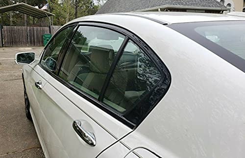 Image of SlickMod Chrome Delete Blackout Vinyl Overlay for 2013-2017 Honda Accord Sedan Window Trim (Satin Black)