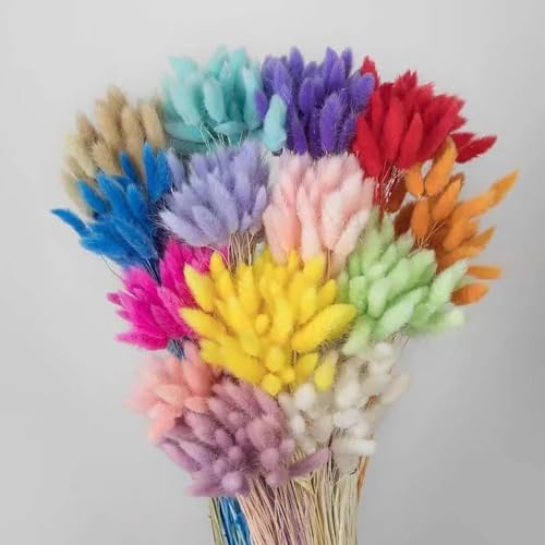 Pampas Grass Decor Tall 50Pcs Pink Purple Bouquet miniatura 2