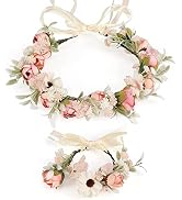Rosen-Kopfschmuck Aus Stoff – Verstellbares Blumen-Stirnband, Für Braut, Hochzeit Oder Party