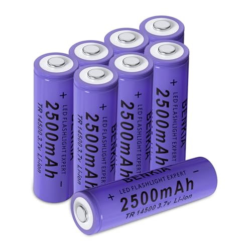 ABCTOY 14500 Rechargeable AA Lithium Polymer Batteries- 8