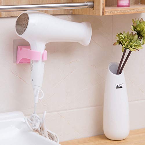 Innovativo supporto per asciugacapelli a parete rack in plastica per hotel, casa, bagno, scaffale, asciugacapelli, colore: grigio
