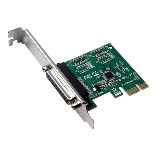 Image of BigPlayer PCI-Express Parallel Port Card - 1 x DB25 LPT1 Printer & Parallel Device Adapter for Desktop PC - High-Speed PCIe Interface Compatible with Windows 11 /10 /8 /7