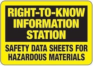 Right to Know Information Station & Compliance - OSHA & ANSI Compliant Hazard & Warning Metal Tin Sign, Info for Workplaces, Tin Construction, Ensures Regulatory Compliance 8X12 Inch