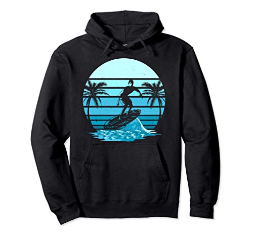 Surf Vintage Sunset Surfing Lover Gift Beach Retro Surfer Sudadera con Capucha