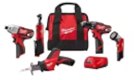 M12 12-Volt Lithium-Ion Cordless Combo Kit (5-Tool) with Two 1.5 Ah Batteries, Charger and Tool Bag