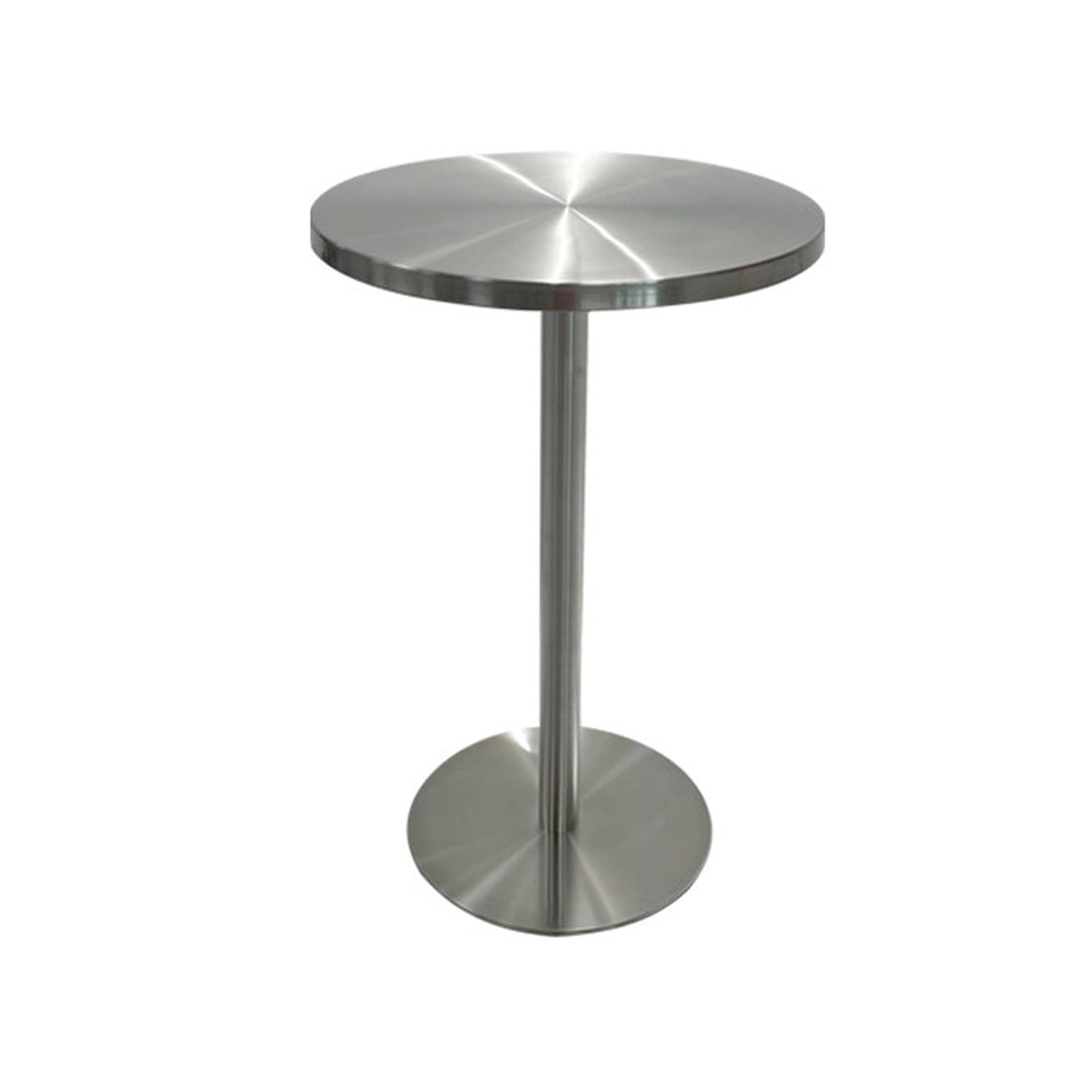 Table haute extérieure acier inoxydable ronde 50cm au design professionnel épuré