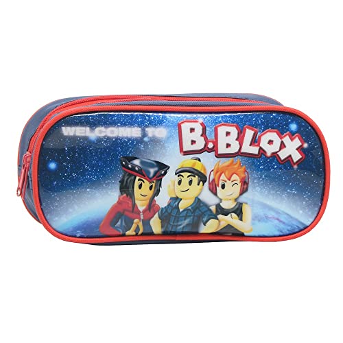 Kit Mochila Escolar Rodinha Infantil Criança B-BLOX Pop It Cor:Azul