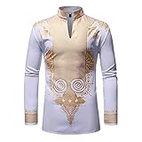 camisas africanas de hombre Características: elegante camisa casual de moda de manga larga para hombre, suave, elegante, agradable para la piel, informal, liviana y relajada.