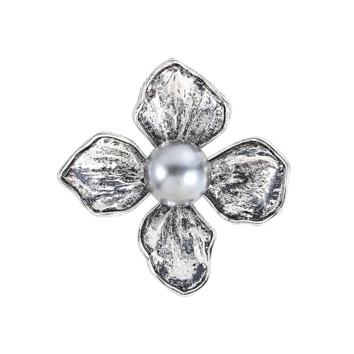 Image of Dainty Brooch Pin for Women, Rhinestone Scarf Shawl Costume Brooches and Pins Flower Boutonniere Hat Bag Suit Dress Accessories Pearl Brooches Lapel Pins