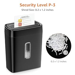 Amazon Basics 12-Sheet Cross-Cut Paper and Credit Card Shredder with Overheat Protection, Black (New Model)