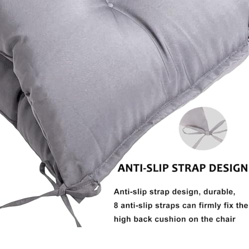 Cojín impermeable para columpio de 2/3 plazas con respaldo, 100 cm, asiento de repuesto para patio, terraza y tumbona, color azul cielo