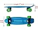 SK8MEMO 17X5inch Kids Skateboard, Mini Skateboard for Beginners (Blue)……