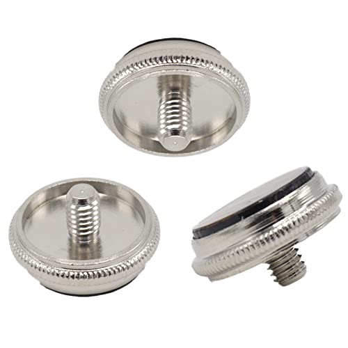 Cheerock 3Pcs Trumpet Valve Caps, Silver Trumpet Valve Buttons, Copper Trumpet Valve Parts for Most Trumpet Finger Button Replacement and Repairing (abalone) - Thumbnail 3
