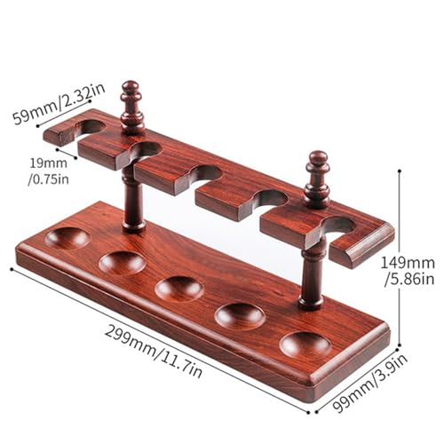 Soporte de madera para pipas de tabaco evite caídas con este expositor vertical portátil 6