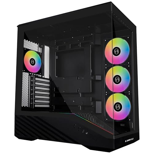 Lian Li V100 Mid Tower Case - Nero, Supporto Atx, Pannello Frontale In Rete, Vetro Temperato, Usb-C, Pannello Laterale Senza Attrezzi