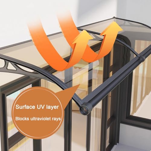 Auvent extérieur de porte d'entrée design en plastique rigide premium