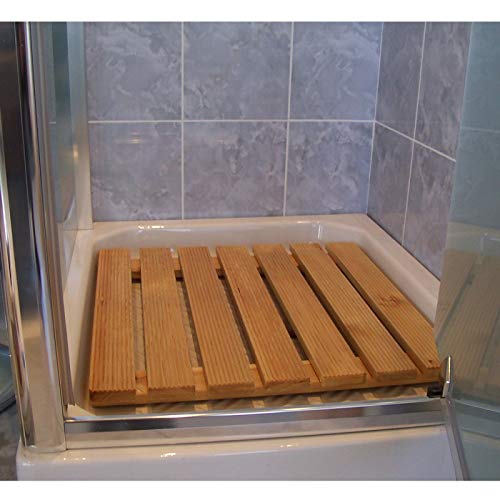 C.M. Pedana Doccia Legno 58x58 in Legno Massello per Piatto Doccia 80x80