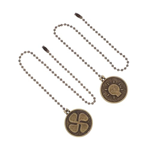 Didiseaon 2 piezas Extensores de Cadena Colgante de Metal para Ventilador de Techo de Cadenas de Tracción Decorativas para Luz y Ventilador Fácil Instalación Color Bronce Antiguo