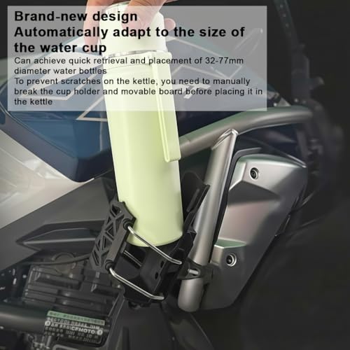 Image of STHIRA Motorcycle Bottle Holder,Riding Water Bottle Holder, Adaptive Folding Bottle Holder for Bike, Durable Nylon Material, 360 Rotatable Angle Design, Motorcycle Bike Accessory