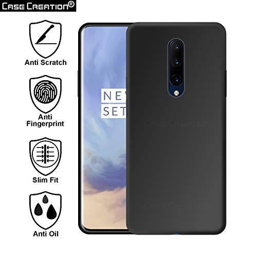 Image of Case Creation Luxurious OG Series for Oneplus 7 Pro Case Cover,Anti-Dirty Slim Case Frosted Matte Cute Candy TPU Raised Bezel (Splash of Color) Back Cover for Oneplus 7 Pro -Black