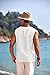 COOFANDY Mens Sleeveless Hippie Tops Casual Lace Up Tunic V-Neck Yoga Beach Top White