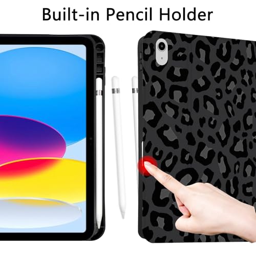 Protection iPad 11 2025 antichoc léopard housse folio avec porte-crayon