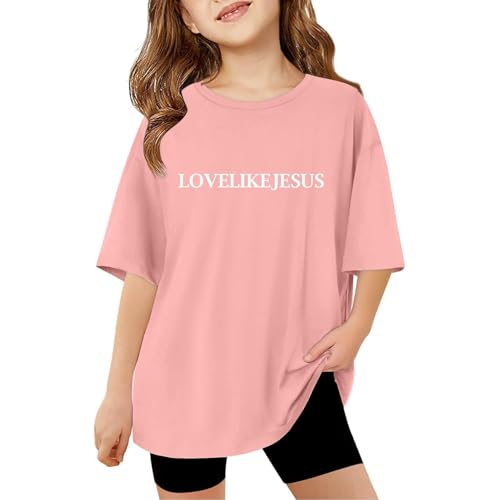 Love Like Jesus Kids Shirt Short Sleeve Crewneck Tshirts Letter Print Casual Funny Cute Fashion Tee Top Kids Clothes2