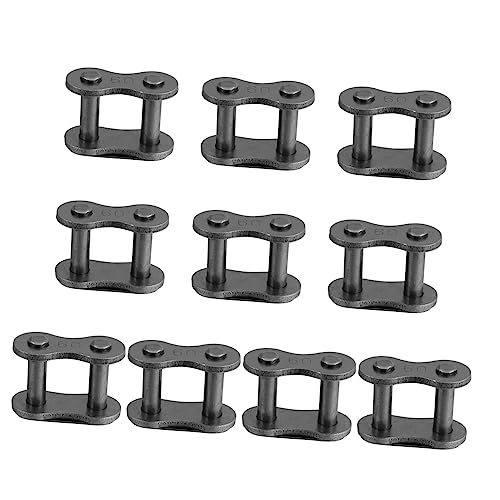 TIDTALEO 10pcs Roller Chain Offset Link Chain Connectors Roller for Heavy Duty Chain Quick Release Buckle
