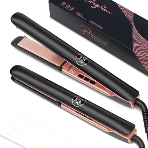 Plancha y Rizador de Pelo 2 en 1 Cerámica Negro Rosa