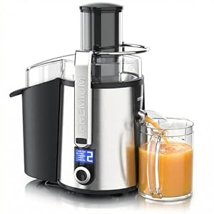 Arendo - Edelstahl Entsafter für Obst und Gemüse – leistungsstark 1000 Watt Leistung – Saftpresse Zitruspresse − 1000ml Saftbehälter