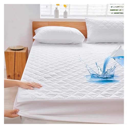 Protège-matelas imperméable 90x200x30 cm gris drap-housse en coton