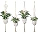 Luxbon Macrame Plant Hangers Indoor Wall Hanging Planter Basket Flower Pot Holder Plant Holder Boho Home Decor, Set of 4 Different Designs, 40 Inch