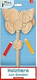 holzblumen deko  Holztiere zum Bemalen (Mini-Künstler)
