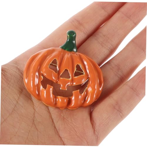 Broche citrouille épingle à vêtements orange émail pour châle vintage
