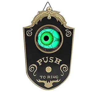 Generic Doorbell Eyeball, 7.1 X 4.3inch Halloween One - Eyed Doorbell Horrifying One - Eyed Doorbell for Halloween Party for Halloween Decorations(P018 one-Eyed doorbell Black)