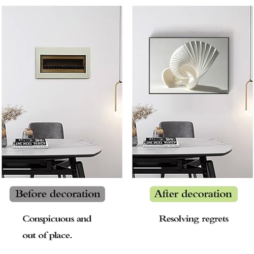Boîte de distribution intérieure masquée par un panneau amovible décoratif mural - 4