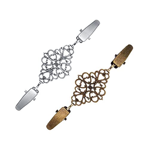 Lot de 2 pinces vintage pour pull - Style rétro - Pour femme et fille - Accessoire robe et écharpe (W03) Cover