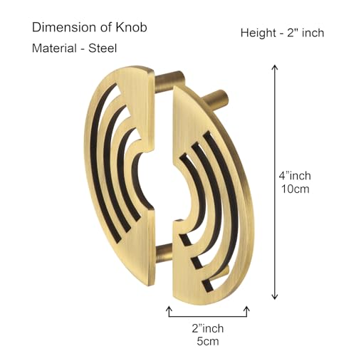 Image of COMPASS Stainless Steel Camila Cabinet Knobs, Drawer Pulls, Knobs for Dresser Drawers, Drawer Knobs Handle, Kitchen Knobs (Antique Finish) Pack of 8 pcs