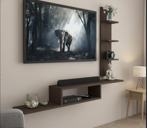 Image of Engineered Wood Wall Mounted Display Cabinet for Your Home, Living Room, Hall, Drawing Room, Bed Room, Office