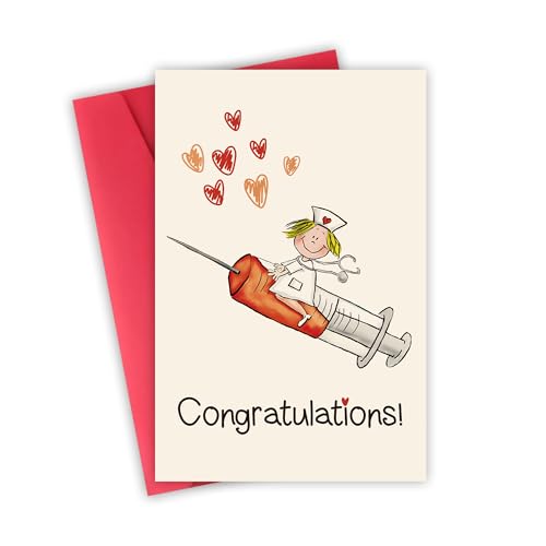 FSSDAS Nurse Graduation Card for Her, Nursing Gifts for New Nurses, You Did It Congratulations Card Gift for Granddaughter Daughter Sister Friend