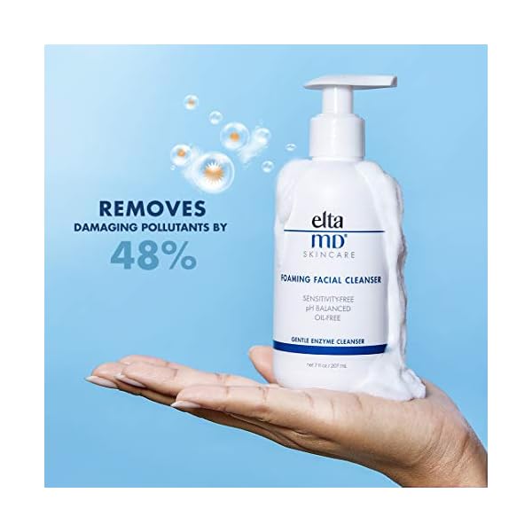 EltaMD Foaming Facial Cleanser, Gentle Face Wash and Makeup Remover, Oil Free, Helps Reduce Skin Inflammation, Removes Dead Skin Cells and Skin Impurities, For All Skin Types