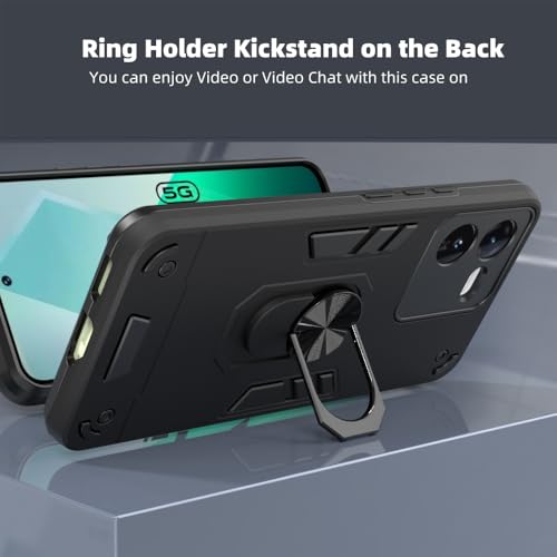 Image of NDCOM for iQOO Z9 Back Cover | Premium iQOO Z9 Cover | Durable iQOO Z9 5G Back Cover for Maximum Protection | Ring Holder Case
